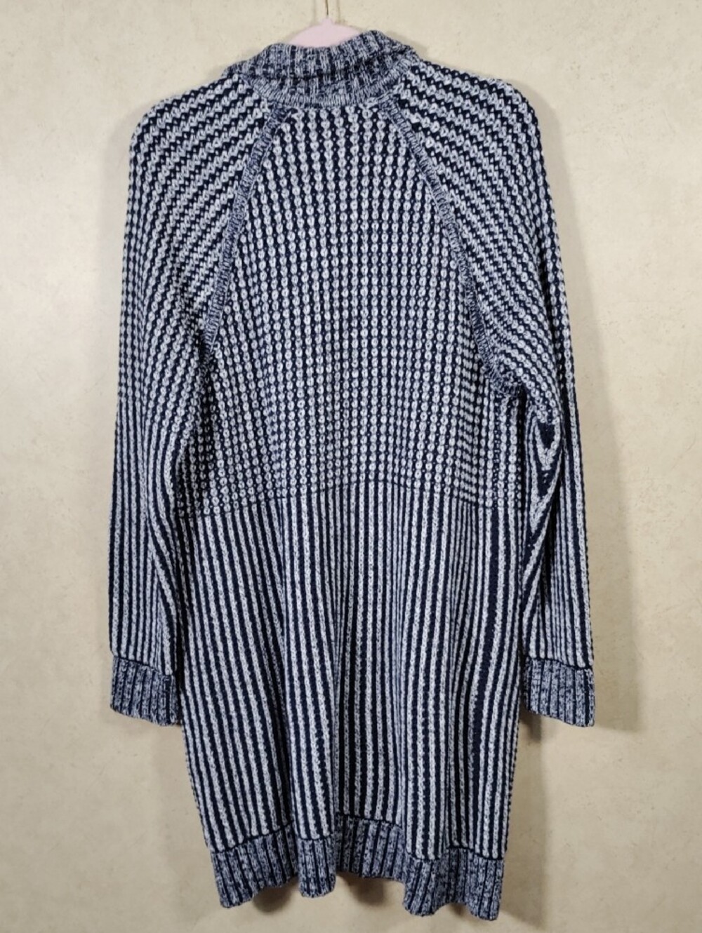 J154 GAP Navy & White Striped Hooded Toggle Cardigan Coat XL - Picture 9 of 11